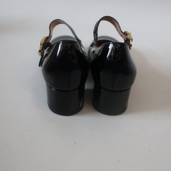 Womens Gianvito Rossi Black Patent Leather Mary Jane Pumps EU34 /US 4 - Picture 5 of 9
